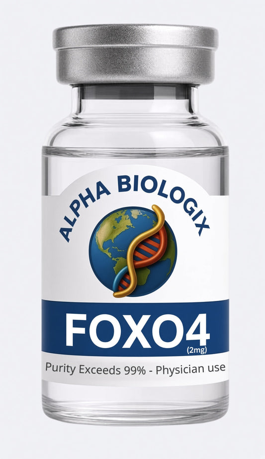 Vial de FOXO4-DRI 2 mg de Alpha Biologix, pureza superior al 99%